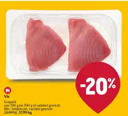 Delhaize Vis Ecopack aanbieding