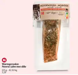 Delhaize Warmgerookte Noorse zalm met dille aanbieding