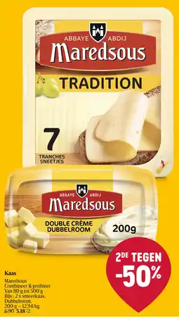 Delhaize Maredsous kaas aanbieding