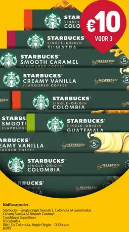 Delhaize Starbucks koffiecapsules aanbieding
