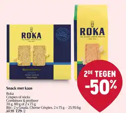 Delhaize Roka Snack met kaas aanbieding