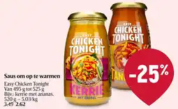 Delhaize Easy chicken tonight saus om op te warmen aanbieding