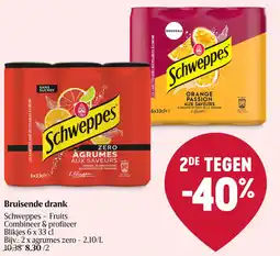 Delhaize Schweppes Fruits Bruisende drank aanbieding