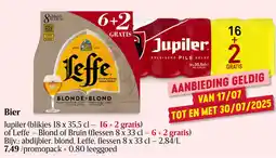 Delhaize Bier Jupiler of Leffe aanbieding
