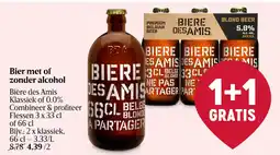 Delhaize Bière des amis bier met of zonder alcohol aanbieding