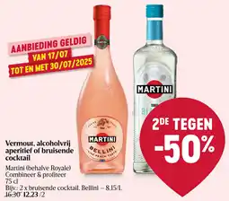 Delhaize Martini vermout, alcoholvrij aperitief of bruisende cocktail aanbieding