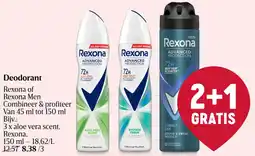 Delhaize Rexona of Rexona Men Deodorant aanbieding