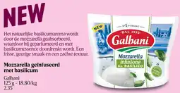 Delhaize Galbani Mozzarella geïnfuseerd met basilicum aanbieding