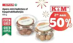 Spar Apero mini balletjes of kipgehaktballetjes aanbieding