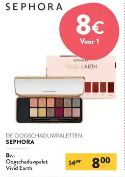 Di Sephora de oogschaduwpaletten aanbieding