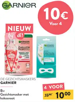 Di Garnier de gezichtsmaskers garnier aanbieding