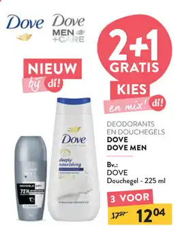 Di Dove en dove men deodorants en douchegels aanbieding