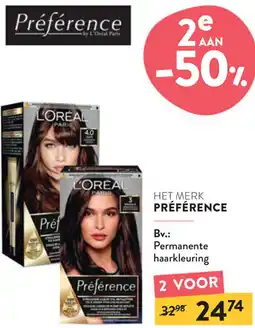 Di Préférence Permanente haarkleuring aanbieding