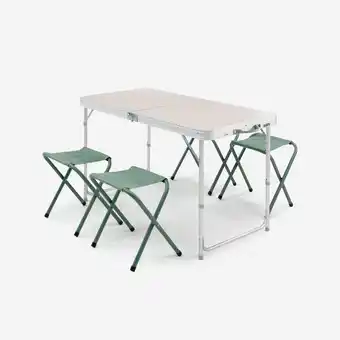 Decathlon CAMPINGTAFEL MET 4 KRUKJES OPKLAPBAAR 4 TOT 6 PERSONEN aanbieding