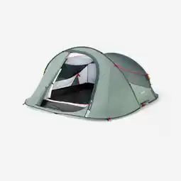 Decathlon Kampeertent voor 3 personen 2 SECONDS GROEN aanbieding