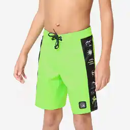 Decathlon Boardshort voor surfen jongens 900 Band groen aanbieding