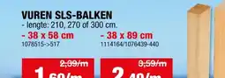 Hubo SLS-keper houten plank geschaafd 38x89 mm 300cm vuren aanbieding