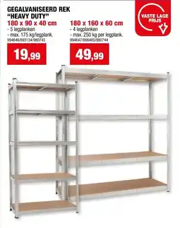 Hubo Kreator KRT674001 opbergrek 180x90x40 cm metaal/hout aanbieding