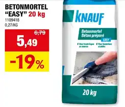 Hubo Knauf betonmortel easy 20kg aanbieding