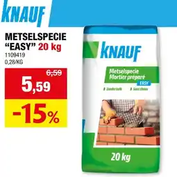 Hubo Knauf metselspecie easy 20kg aanbieding