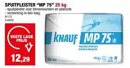 Hubo Knauf MP75 spuitgips 25kg aanbieding