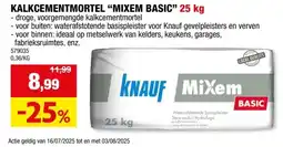 Hubo Knauf MIXem Basic 25kg aanbieding