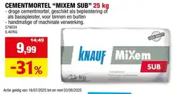 Hubo Knauf MIXem Sub 25kg aanbieding