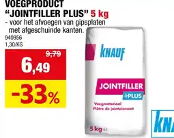 Hubo Knauf Jointfiller+ pleister voor voegen 5kg aanbieding