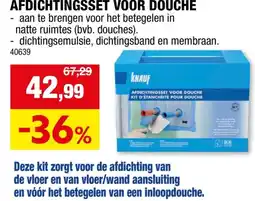 Hubo Knauf afdichtingskit douche aanbieding