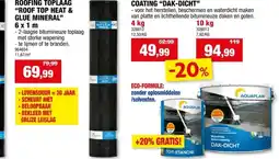 Hubo Aquaplan Roof Top Heat & Glue Mineral roofing toplaag 6m aanbieding