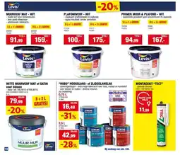 Hubo Levis plafondverf extra mat 6l wit aanbieding