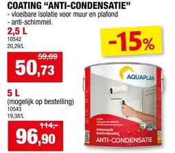 Hubo Aquaplan anti-condensatie coating 2,5l wit aanbieding