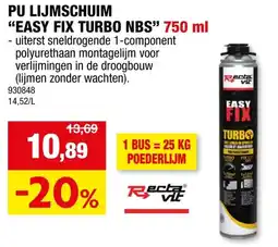 Hubo Rectavit Easy Fix Turbo montagelijm 750ml aanbieding