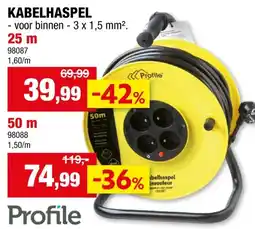 Hubo Profile Kabelhaspel 3G1,5 25m aanbieding