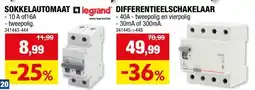 Hubo Legrand differentieelschakelaar RX3 40A 2P 30mA aanbieding
