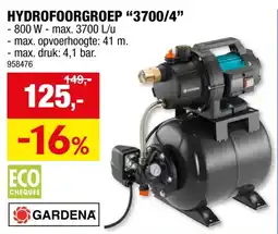 Hubo Gardena 3700/4 hydrofoorpomp 800W aanbieding