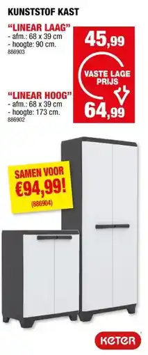 Hubo Keter Linear kast laag 68x90x39 cm aanbieding