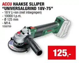 Hubo Bosch UniversalGrind 18V-75 accu haakse slijper 18V Li-Ion 125mm zonder accu aanbieding