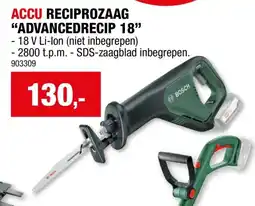 Hubo Bosch AdvancedRecip 18 accu reciprozaag 18V Li-Ion zonder accu aanbieding