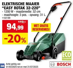 Hubo Bosch EasyRotak 32-220 elektrische grasmaaier 1200W 32cm aanbieding