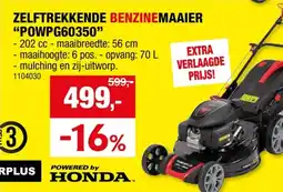 Hubo Powerplus POWPG60350 benzine grasmaaier zelftrekkend 202cc 56cm aanbieding