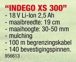 Hubo Bosch Indego XS 300 robotmaaier 18V Li-Ion 300m² + accessoires aanbieding