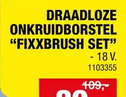 Hubo Batavia Fixxbrush accu onkruidborstel 18V Li-Ion met accu en lader aanbieding