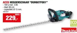 Hubo Makita DUH607F001 accu heggenschaar 18V Li-Ion 60cm + lader aanbieding