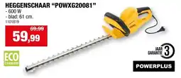 Hubo Powerplus POWXG20081 elektrische heggenschaar 600W 61cm aanbieding