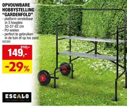 Hubo Escalo Gardenfold hobbystelling aanbieding