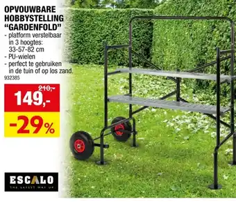 Hubo Escalo Gardenfold hobbystelling aanbieding