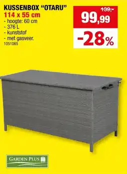 Hubo Garden Plus Otaru kussenbox 114x55x60 cm donkergrijs aanbieding