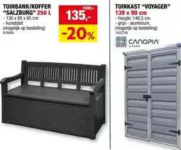 Hubo Salzburg tuinbank 130x60x85 cm met opbergkoffer aanbieding