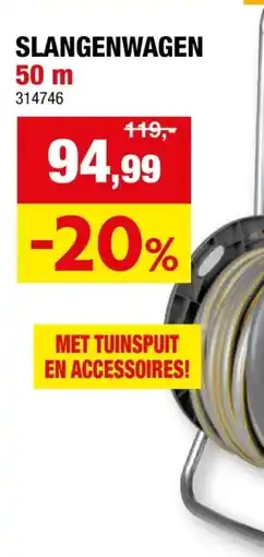Hubo Hozelock slangenwagen met tuinslang 50m aanbieding